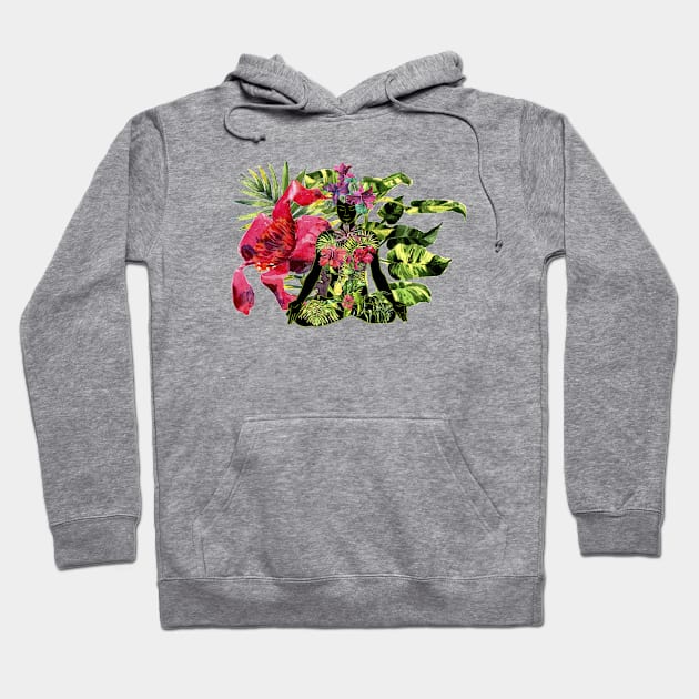 Yoga Flowers #7 Hoodie by Olga Berlet